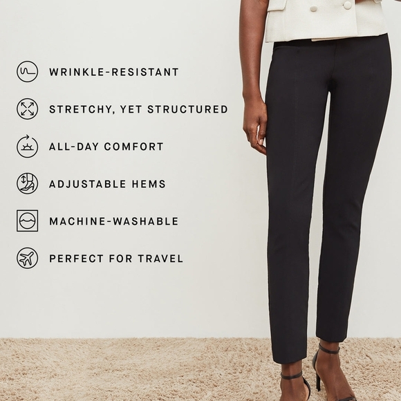 M.M. Lafleur The Foster Cigarette Pant - PowerStretch In Deep Sea Green Size 0 - Picture 7 of 16